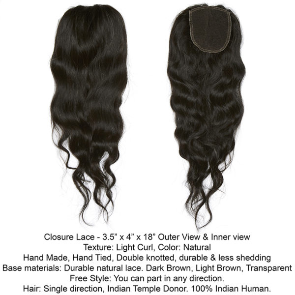 Light Curl Closure Lace Front